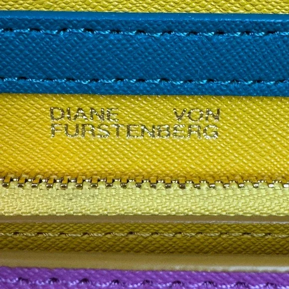 DVF Diane Von Furstenberg   Leather Shoulder Crossbody Bag Clutch Chain Strap - Picture 10 of 16